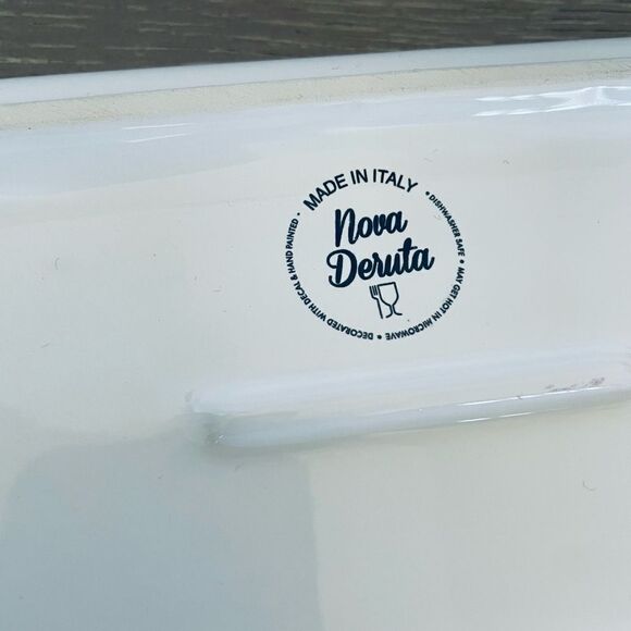 Nova Deruta Ceramic Dragon Serving Platter Tray - Picture 3 of 3